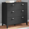 Stella Homewares Drawer Cabinet VIKEN Black Engineered Wood