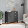 Stella Homewares Drawer Cabinet VIKEN Anthracite Grey Engineered Wood