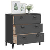 Stella Homewares Drawer Cabinet VIKEN Anthracite Grey Engineered Wood
