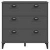 Stella Homewares Drawer Cabinet VIKEN Anthracite Grey Engineered Wood