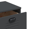 Stella Homewares Drawer Cabinet VIKEN Anthracite Grey Engineered Wood