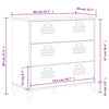 Stella Homewares Drawer Cabinet VIKEN Anthracite Grey Engineered Wood