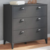 Stella Homewares Drawer Cabinet VIKEN Anthracite Grey Engineered Wood