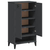 Stella Homewares Shoe Cabinet VIKEN Anthracite Grey Engineered Wood