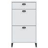 Stella Homewares Shoe Cabinet VIKEN White Engineered Wood