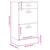 Stella Homewares Shoe Cabinet VIKEN White Engineered Wood