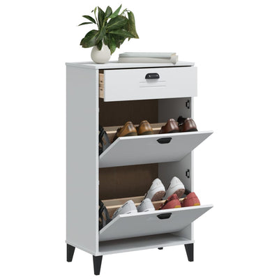 Stella Homewares Shoe Cabinet VIKEN White Engineered Wood