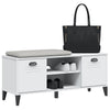 Stella Homewares Shoe Bench VIKEN White 106x35x45 cm Engineered Wood