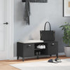 Stella Homewares Shoe Bench VIKEN Black 106x35x45 cm Engineered Wood