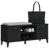 Stella Homewares Shoe Bench VIKEN Black 106x35x45 cm Engineered Wood