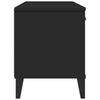 Stella Homewares Shoe Bench VIKEN Black 106x35x45 cm Engineered Wood