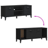 Stella Homewares Shoe Bench VIKEN Black 106x35x45 cm Engineered Wood