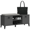 Stella Homewares Shoe Bench VIKEN Anthracite Grey 106x35x45 cm Engineered Wood