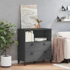 Stella Homewares Bookcase VIKEN Anthracite Grey 80x40x90 cm Engineered Wood