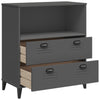 Stella Homewares Bookcase VIKEN Anthracite Grey 80x40x90 cm Engineered Wood