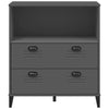 Stella Homewares Bookcase VIKEN Anthracite Grey 80x40x90 cm Engineered Wood