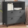 Stella Homewares Bookcase VIKEN Anthracite Grey 80x40x90 cm Engineered Wood