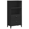 Stella Homewares Bookcase VIKEN Black 60x35x123 cm Engineered Wood
