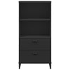 Stella Homewares Bookcase VIKEN Black 60x35x123 cm Engineered Wood