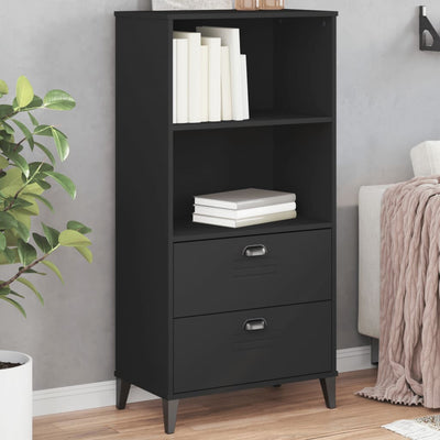 Stella Homewares Bookcase VIKEN Black 60x35x123 cm Engineered Wood