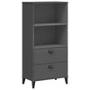 Stella Homewares Bookcase VIKEN Anthracite Grey 60x35x123 cm Engineered Wood