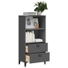 Stella Homewares Bookcase VIKEN Anthracite Grey 60x35x123 cm Engineered Wood