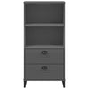 Stella Homewares Bookcase VIKEN Anthracite Grey 60x35x123 cm Engineered Wood