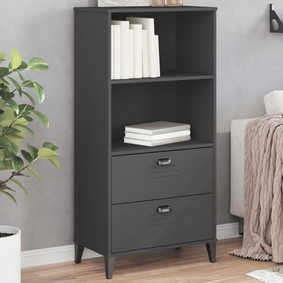 Stella Homewares Bookcase VIKEN Anthracite Grey 60x35x123 cm Engineered Wood