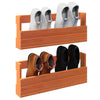 Stella Homewares Wall-mounted Shoe Racks 2 pcs Wax Brown 59x8.5x23.5 cm Solid Wood Pine