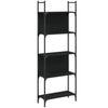 Stella Homewares Bookshelf 5-Tier Black 60.5x24x166.5 cm Engineered Wood