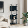 Stella Homewares Bookshelf 5-Tier Black 60.5x24x166.5 cm Engineered Wood