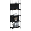 Stella Homewares Bookshelf 5-Tier Black 60.5x24x166.5 cm Engineered Wood