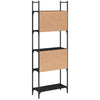 Stella Homewares Bookshelf 5-Tier Black 60.5x24x166.5 cm Engineered Wood