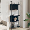 Stella Homewares Bookshelf 5-Tier Black 60.5x24x166.5 cm Engineered Wood