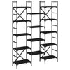 Stella Homewares Bookshelf Black 127.5x28.5x172.5 cm Engineered Wood