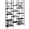 Stella Homewares Bookshelf Black 127.5x28.5x172.5 cm Engineered Wood