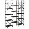 Stella Homewares Bookshelf Black 127.5x28.5x172.5 cm Engineered Wood