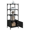 Stella Homewares Bookcase 3-Tier Black 41x30x109.5 cm Engineered Wood