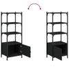 Stella Homewares Bookcase 3-Tier Black 41x30x109.5 cm Engineered Wood