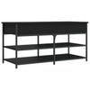 Stella Homewares Shoe Bench Black 100x42.5x50 cm Engineered Wood