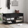 Stella Homewares Shoe Bench Black 100x42.5x50 cm Engineered Wood
