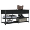 Stella Homewares Shoe Bench Black 100x42.5x50 cm Engineered Wood