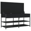 Stella Homewares Shoe Bench Black 100x42.5x50 cm Engineered Wood