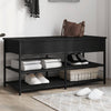 Stella Homewares Shoe Bench Black 100x42.5x50 cm Engineered Wood