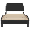 Stella Homewares Bed Frame without Mattress Black 90x190 cm Fabric