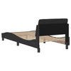 Stella Homewares Bed Frame without Mattress Black 90x190 cm Fabric