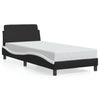 Stella Homewares Bed Frame "Dover" Black and White 90x190 cm Faux Leather
