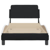 Stella Homewares Bed Frame "Dover" Black and White 90x190 cm Faux Leather