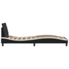 Stella Homewares Bed Frame "Dover" Black and White 90x190 cm Faux Leather