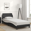 Stella Homewares Bed Frame "Dover" Black and White 90x190 cm Faux Leather